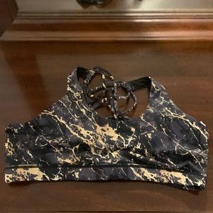 CVG Black Marble Sports Bra